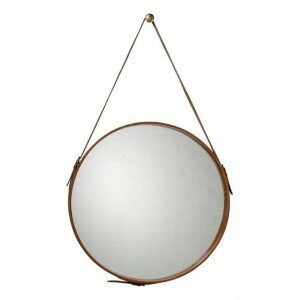 Round Leather Mirror with Hook Round Leather Mirror with Hook